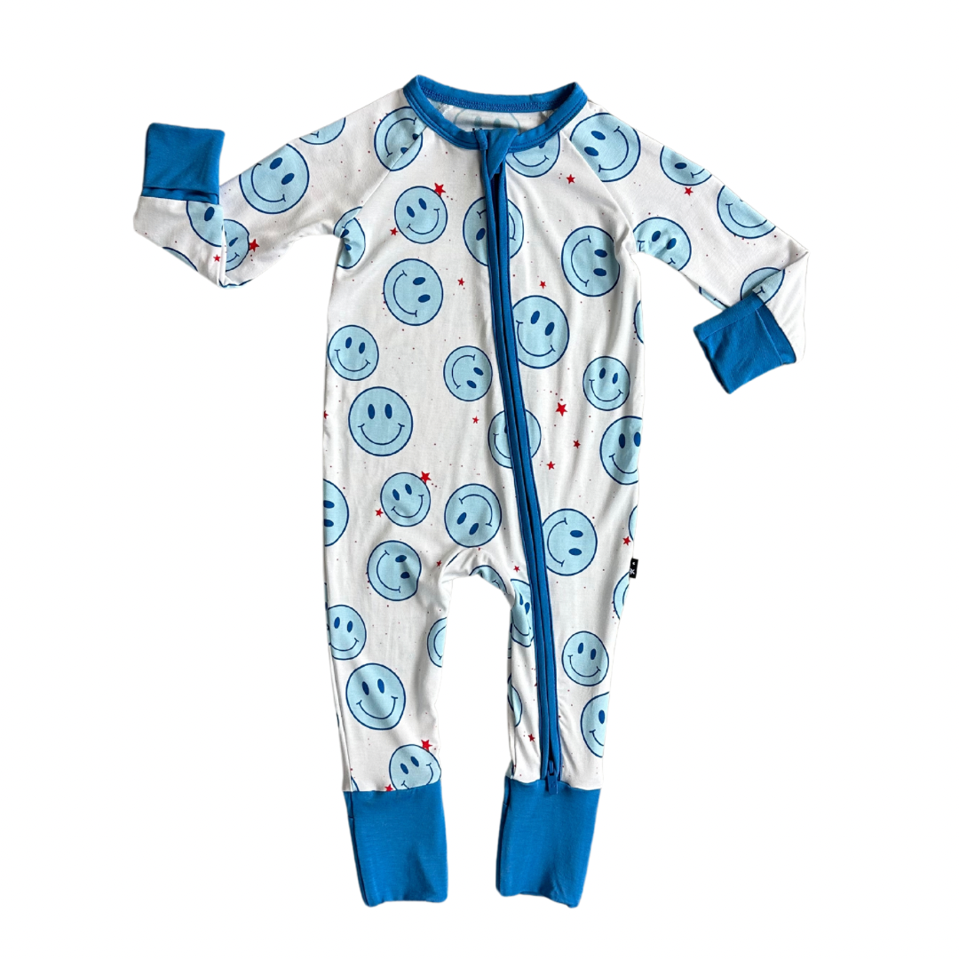 Patriotic Smiles - Zippy Zipper Romper