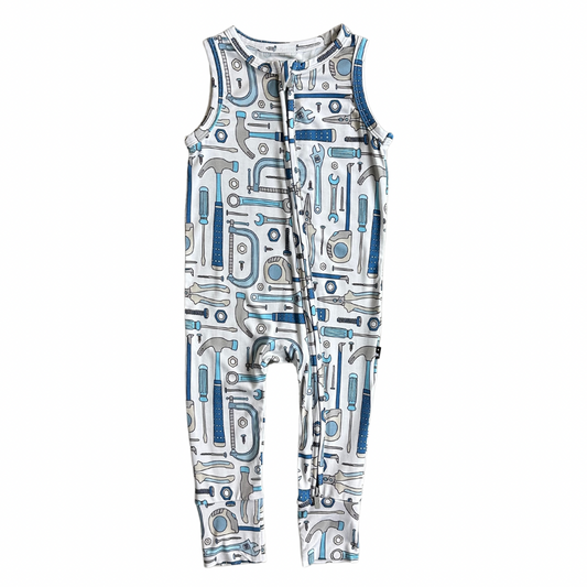 Tools - Sleeveless Zippy Zipper Romper