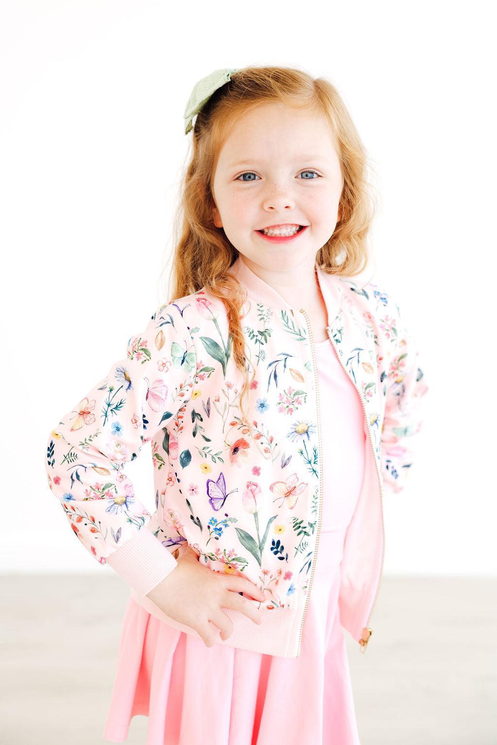 Butterfly Meadows Satin Jacket