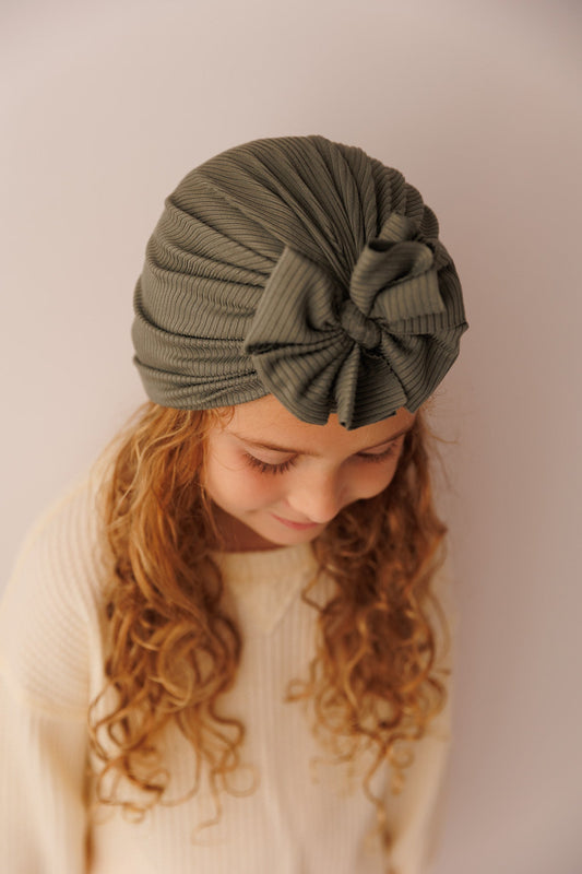 Mackleigh | Sage Grey | Brushed Rib Headwrap