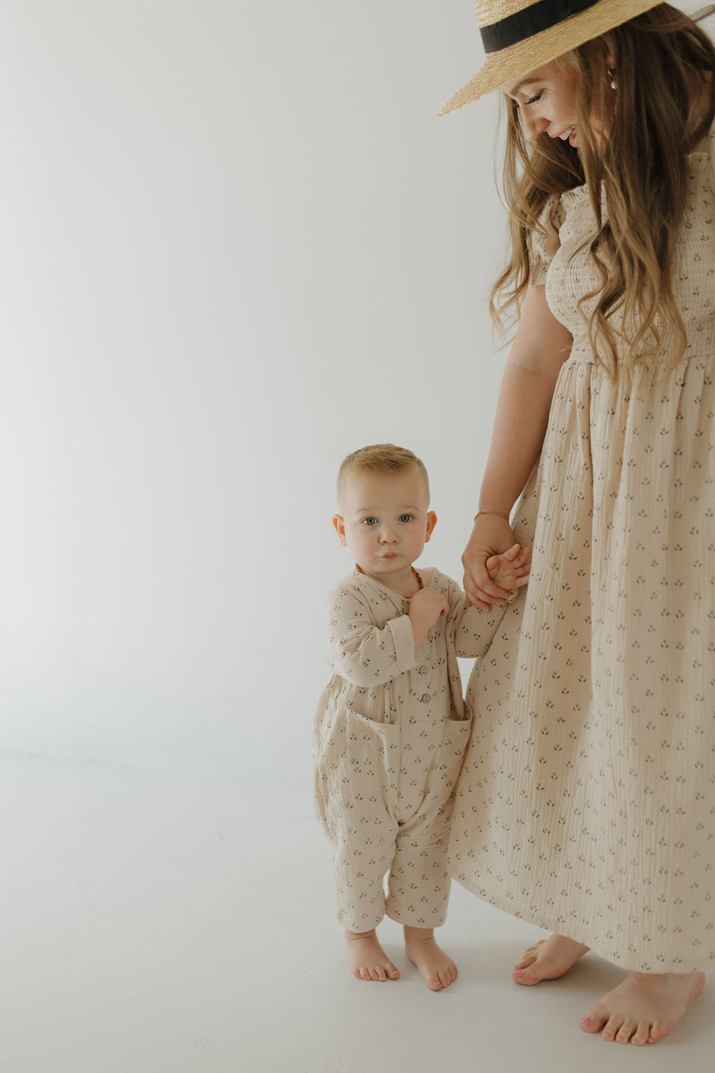 Long Sleeve Muslin Romper | Flora