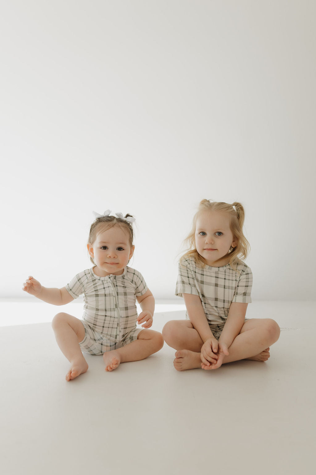 Bamboo Zip Shortie | Picnic Plaid Zipper Romper