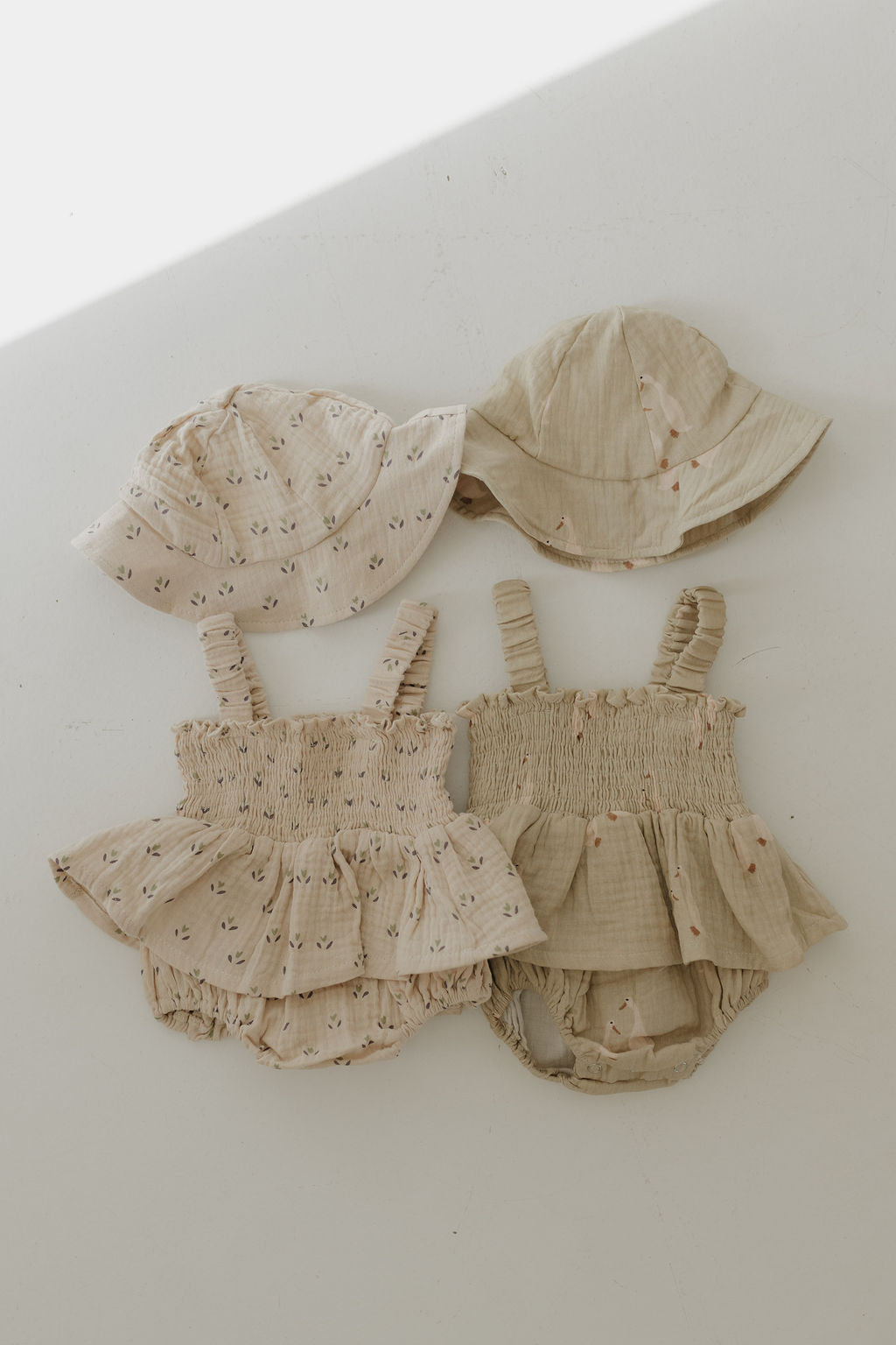 Sleeveless Muslin Romper & Hat Set | Silly Goose