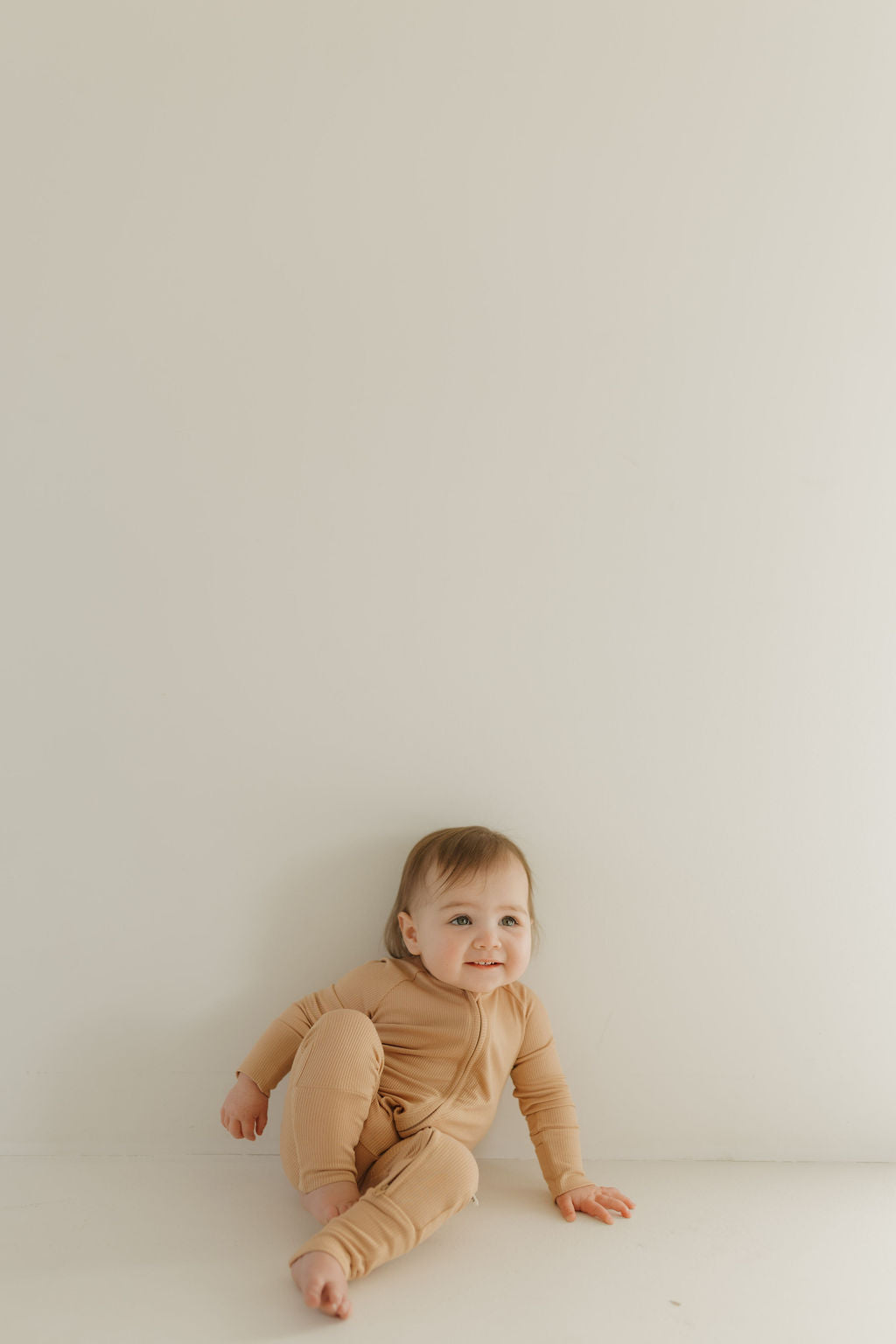 Bamboo Zip Pajamas | Tawny Zipper Romper