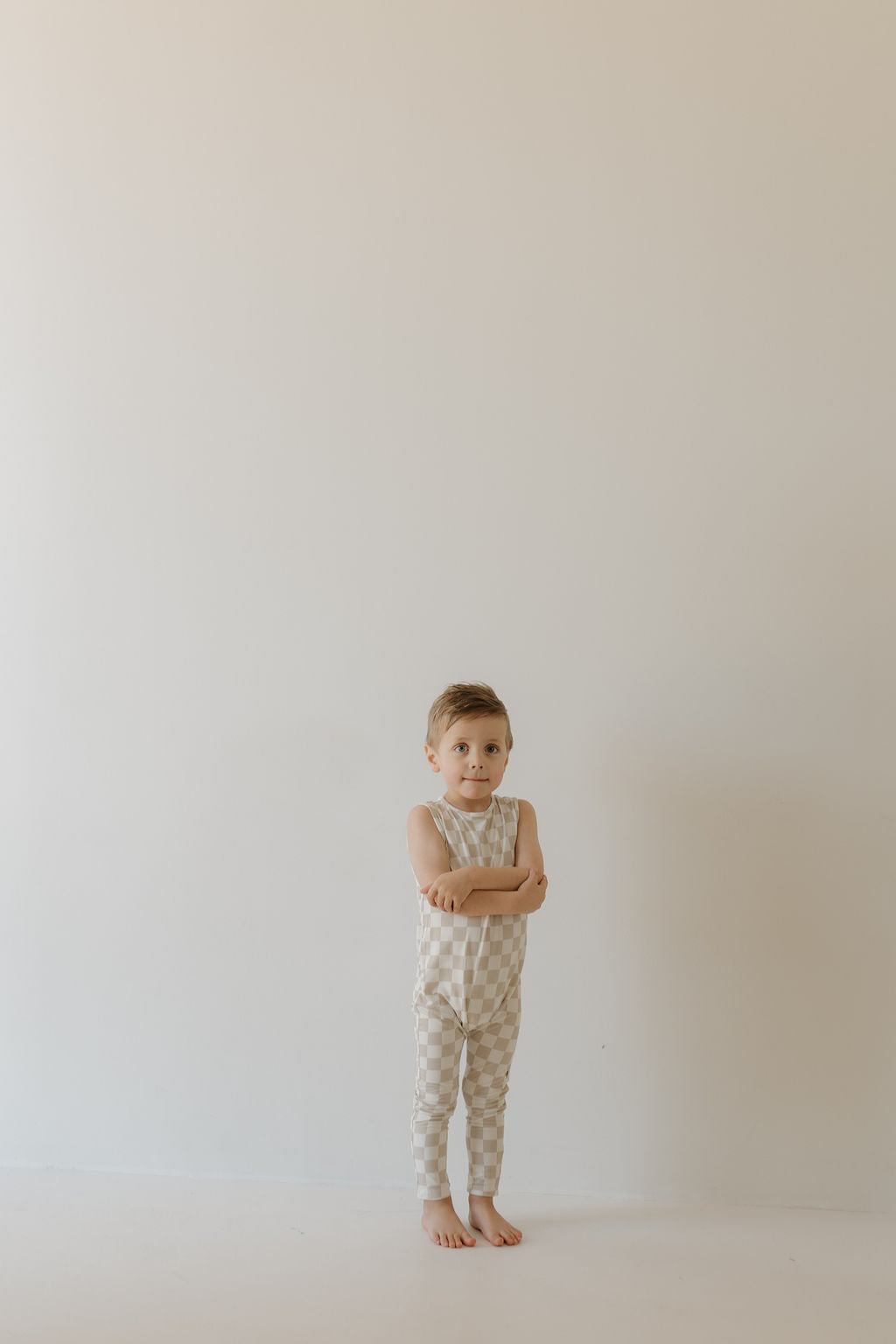 Harem Bamboo Romper | Checkerboard