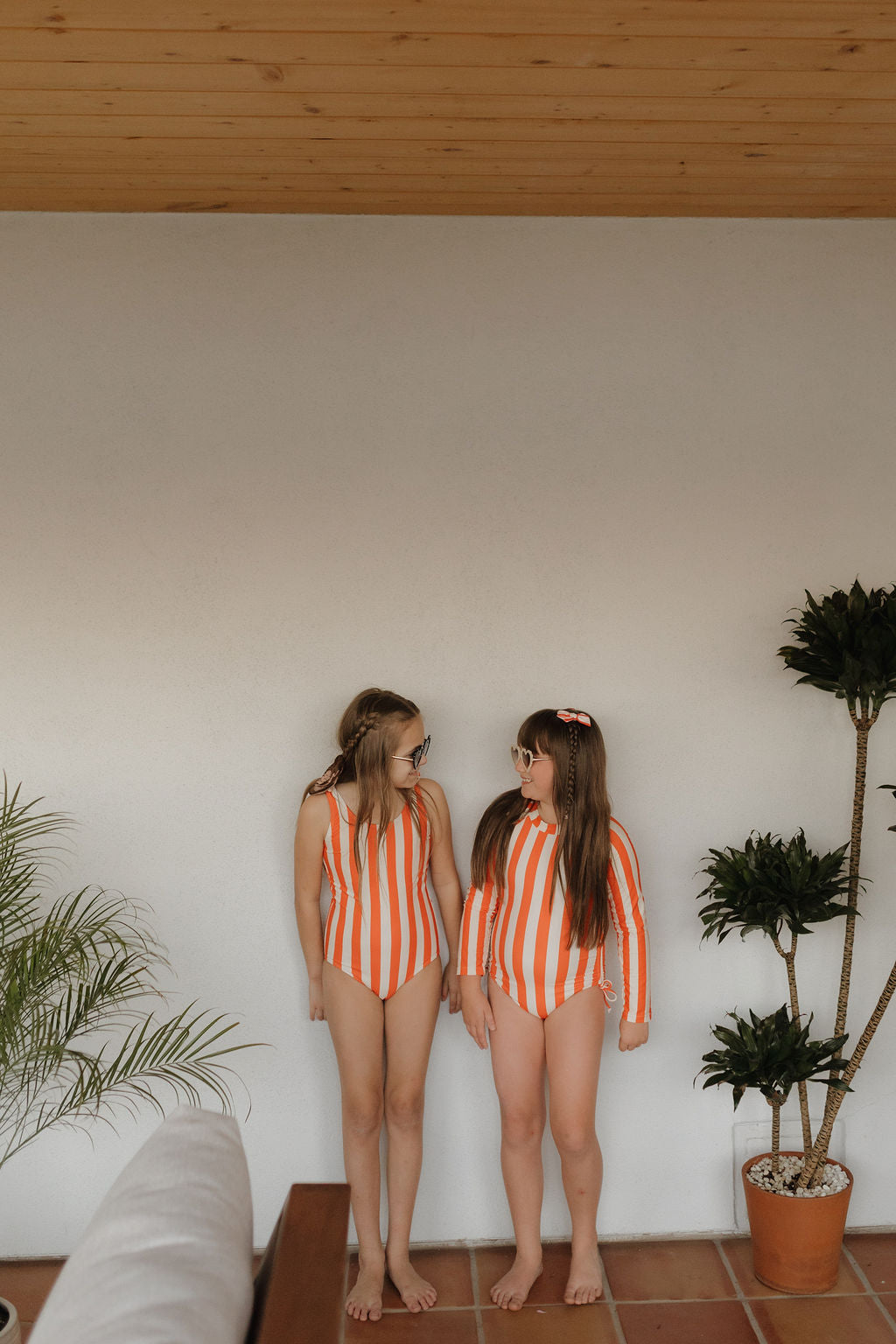Girls Sleeveless Swimsuit | Poolside