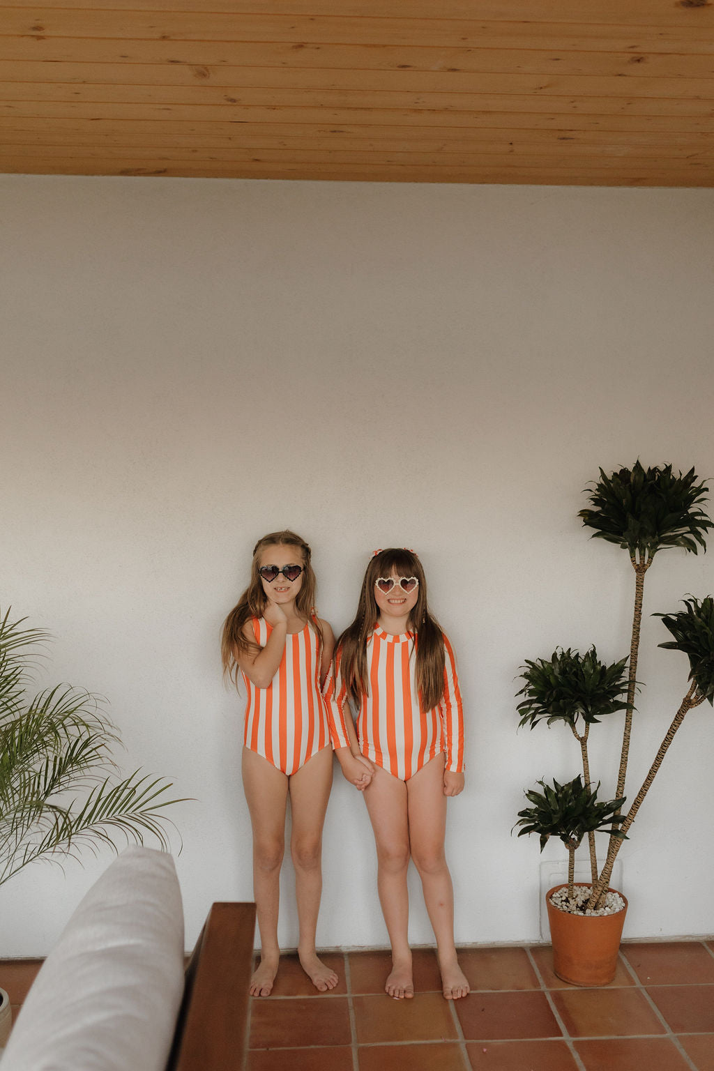 Girls Sleeveless Swimsuit | Poolside