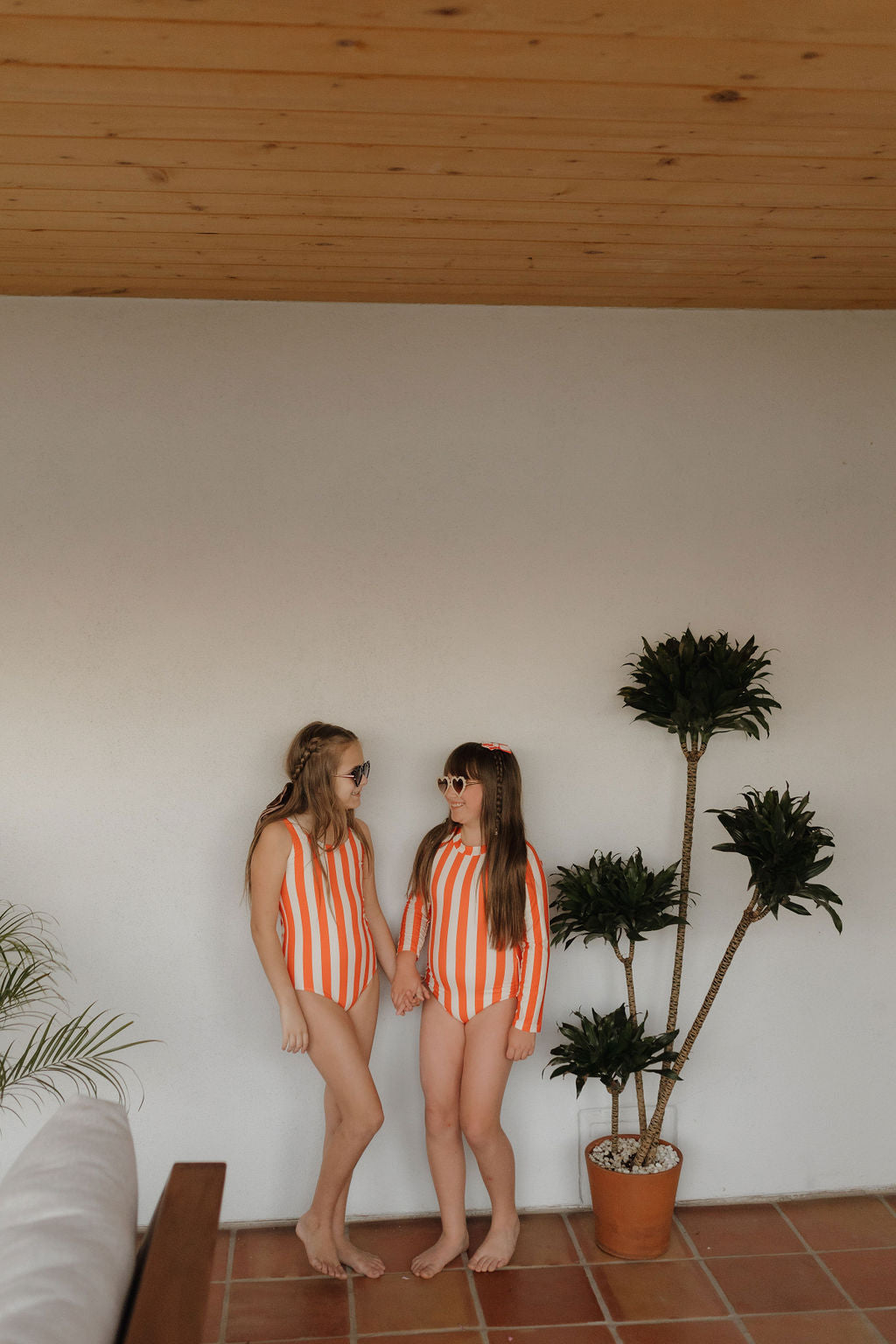 Girls Sleeveless Swimsuit | Poolside