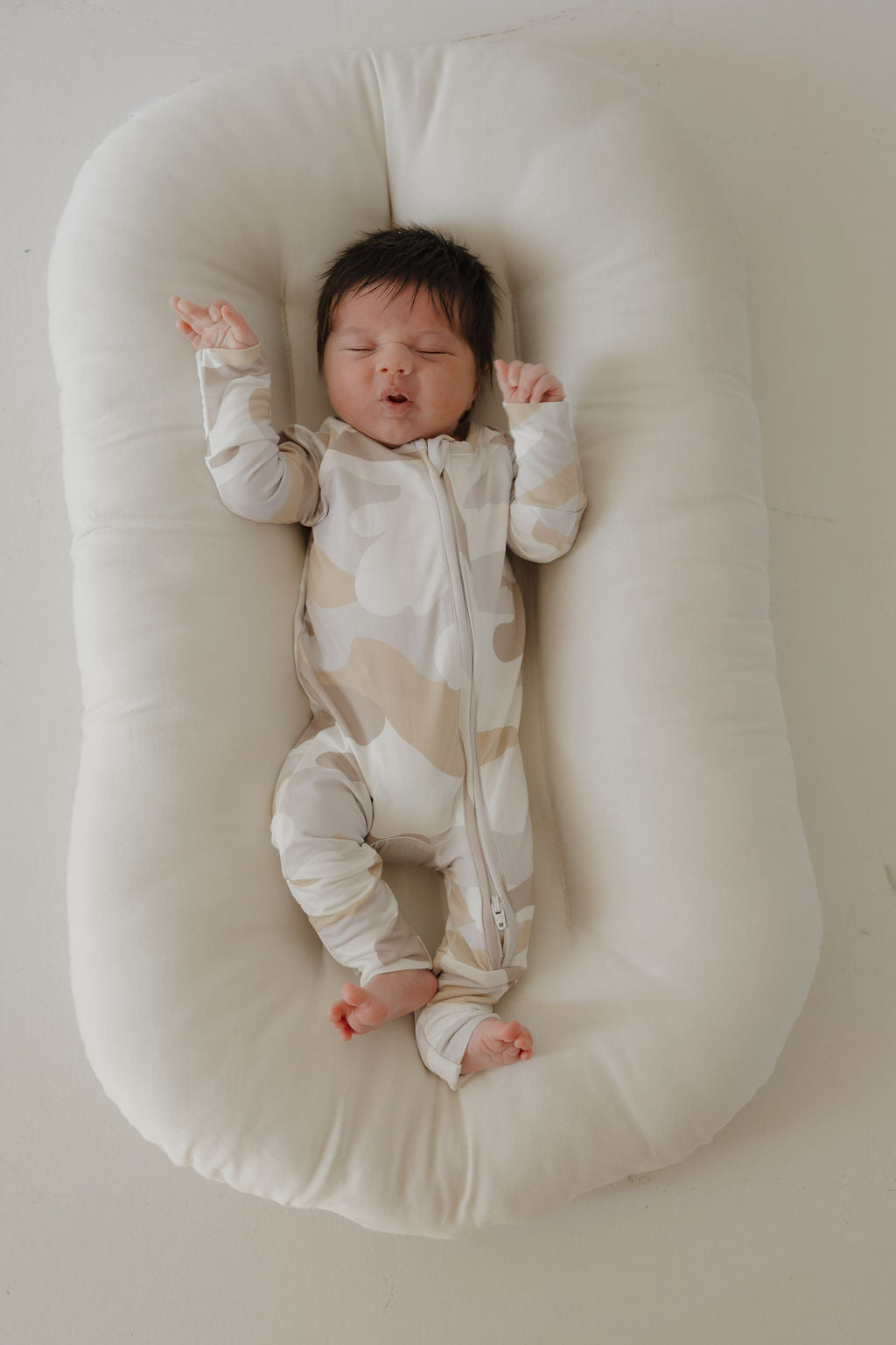 Bamboo Zip Pajamas Zipper Romper | Camo 2.0
