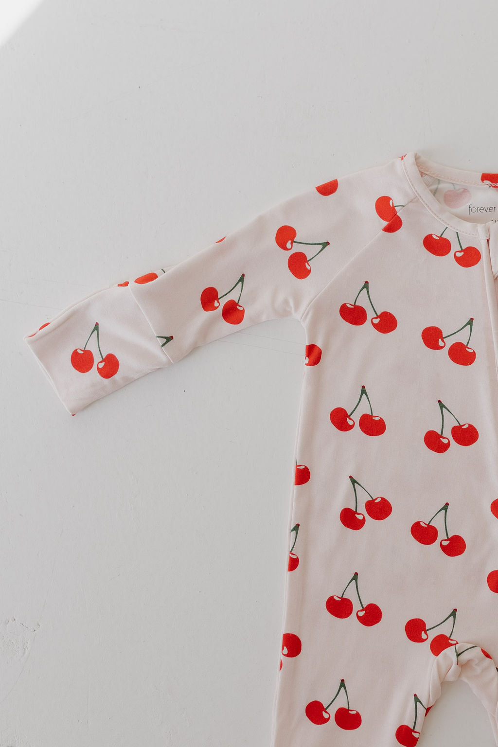 Bamboo Zip Pajamas Zipper Romper | Cherry Orchard
