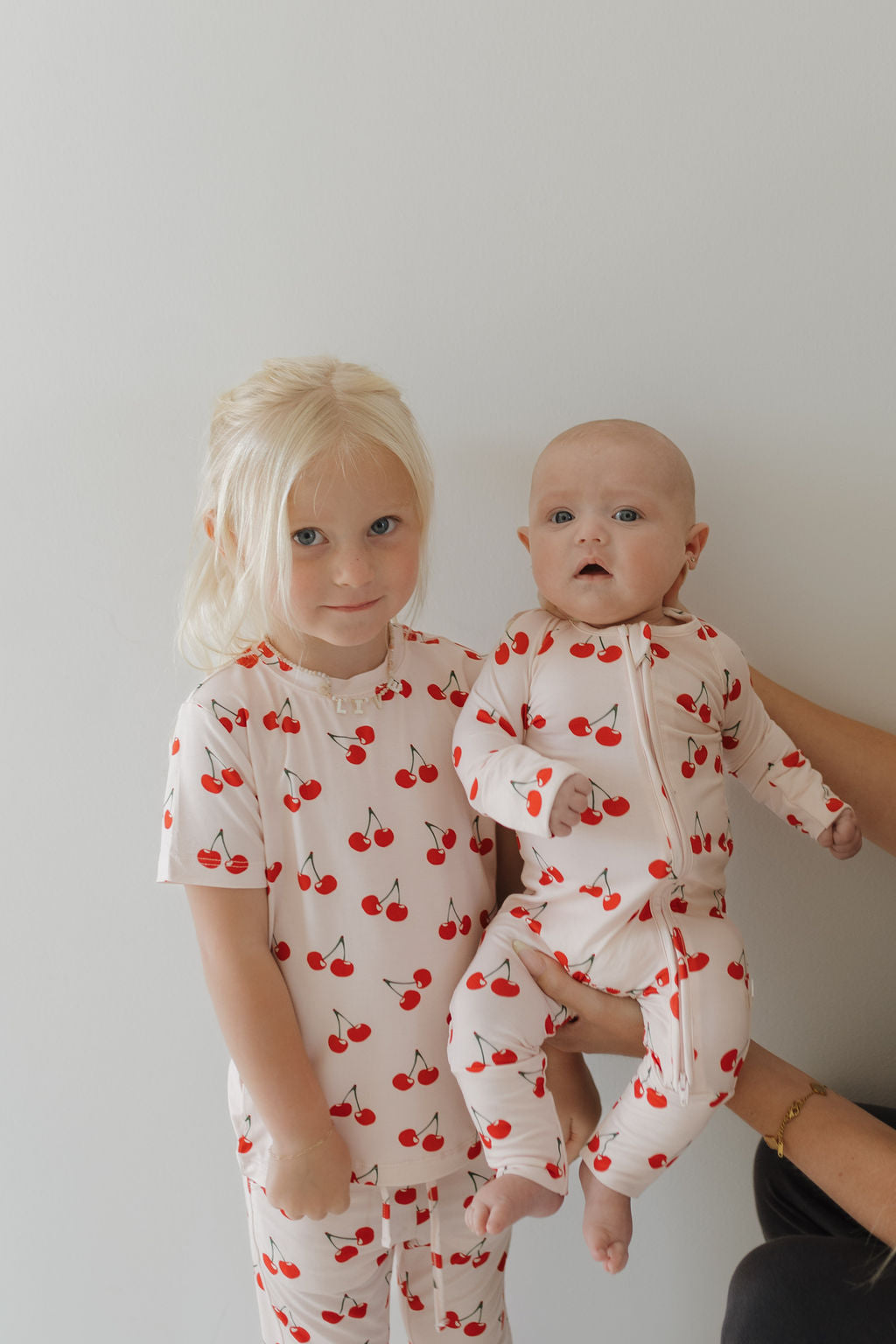 Bamboo Zip Pajamas Zipper Romper | Cherry Orchard