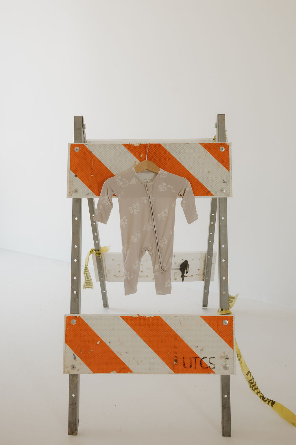Bamboo Zip Pajamas Zipper Romper | Excavator