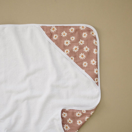 Daisy Dream Floral Muslin Hooded Towel