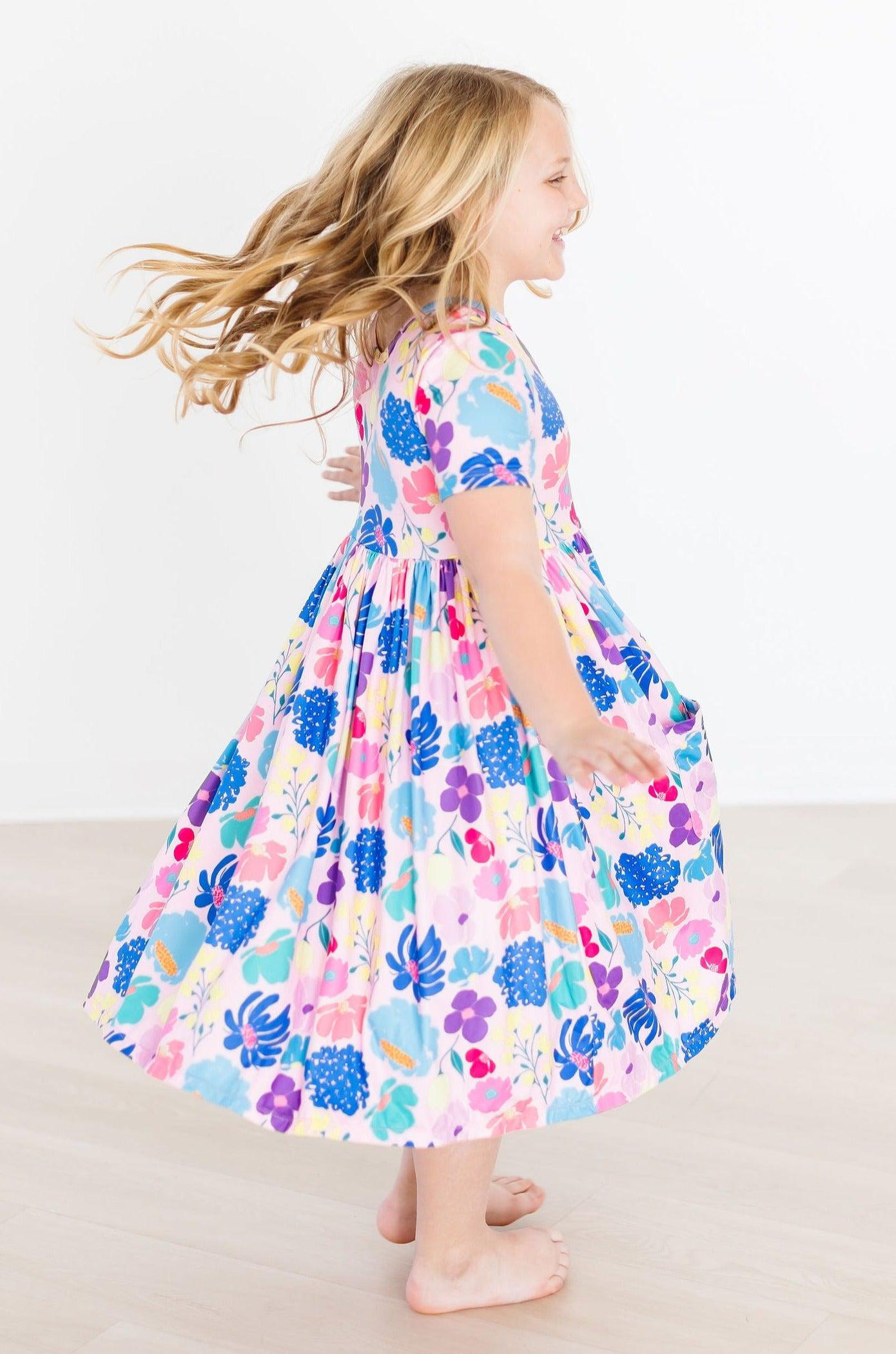 Dahlia Dreams S/S Pocket Floral Twirl Dress