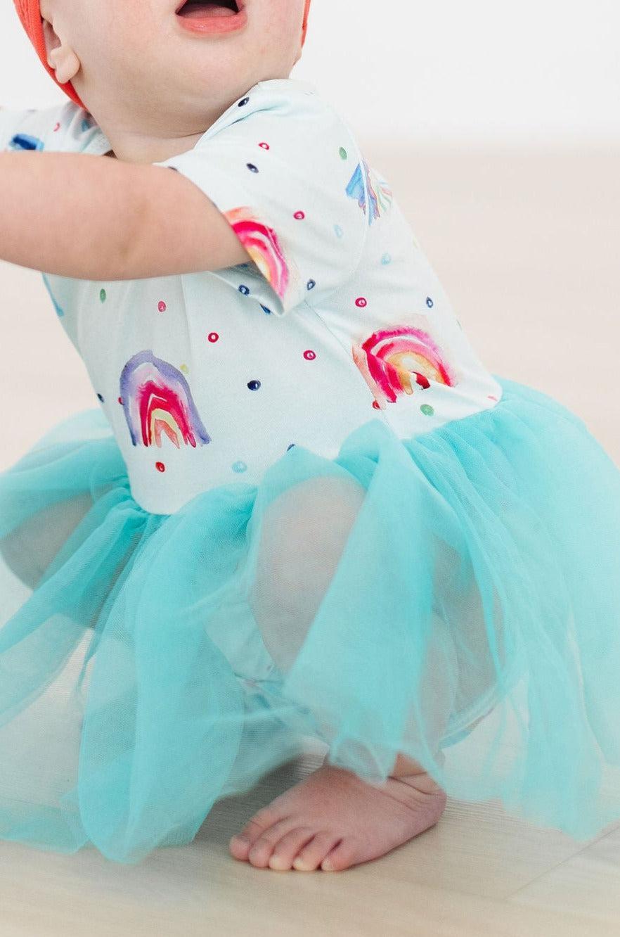 Rainbow Grooves Tutu Bodysuit Romper