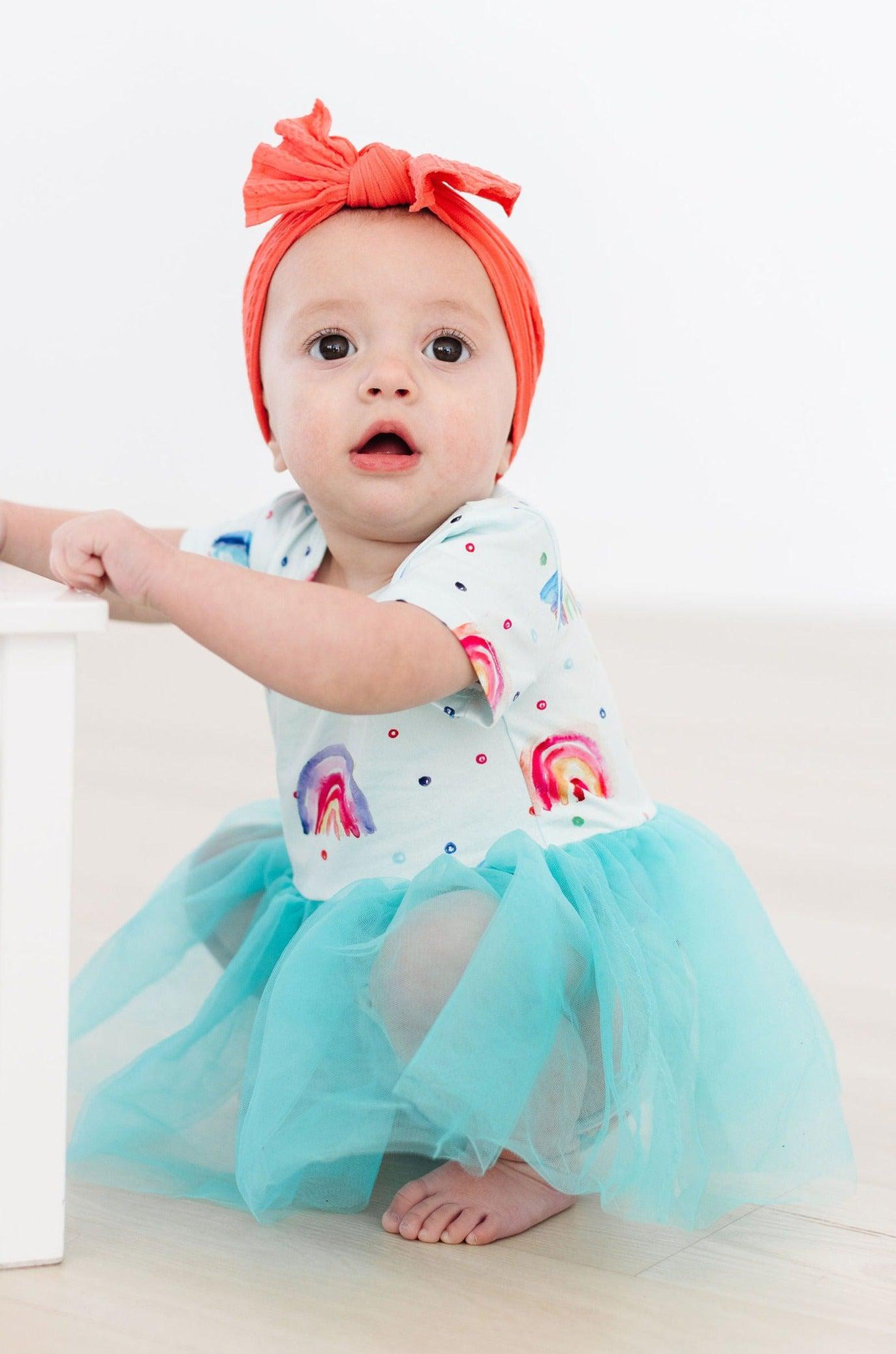 Rainbow Grooves Tutu Bodysuit Romper