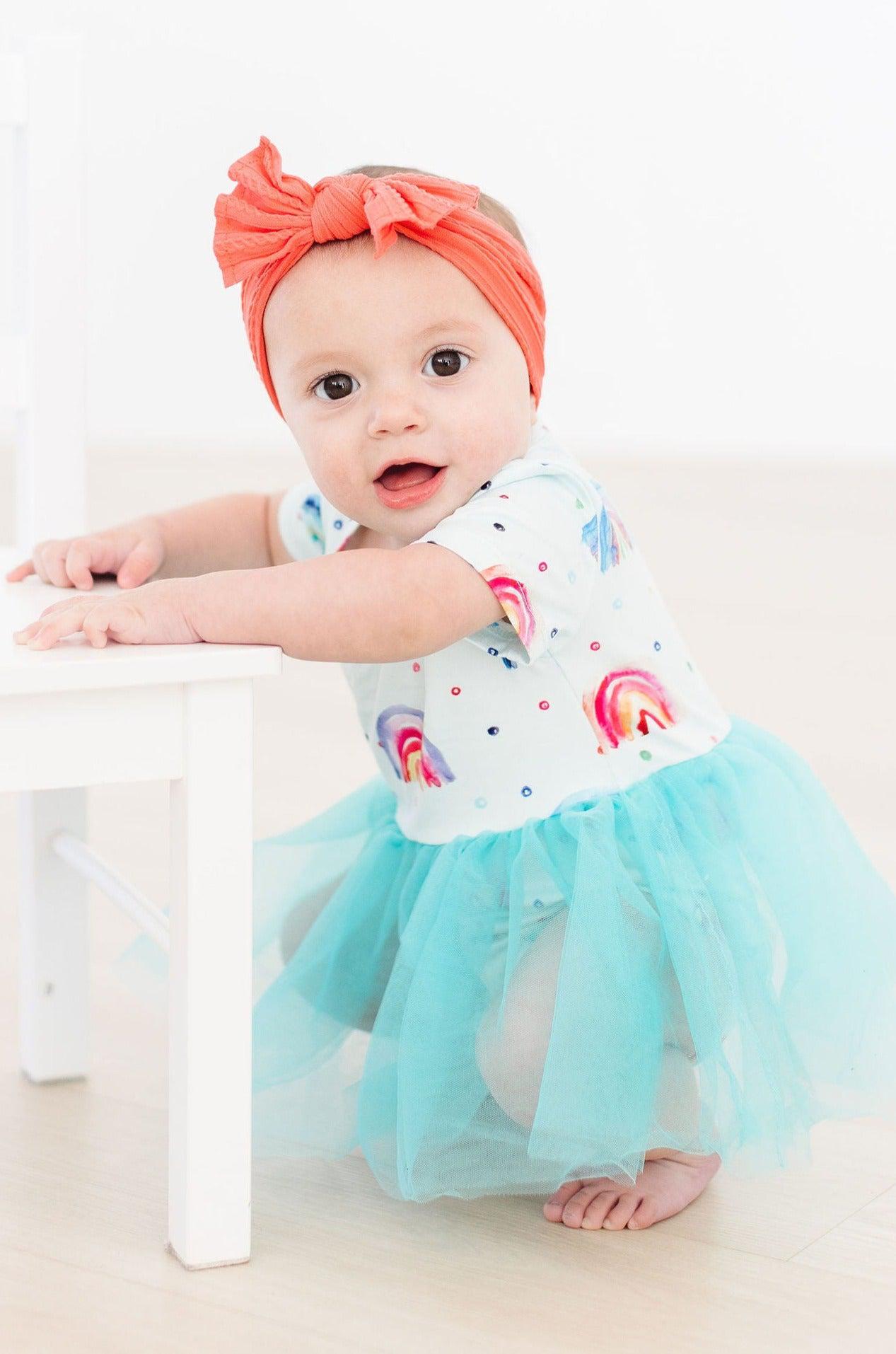 Rainbow Grooves Tutu Bodysuit Romper