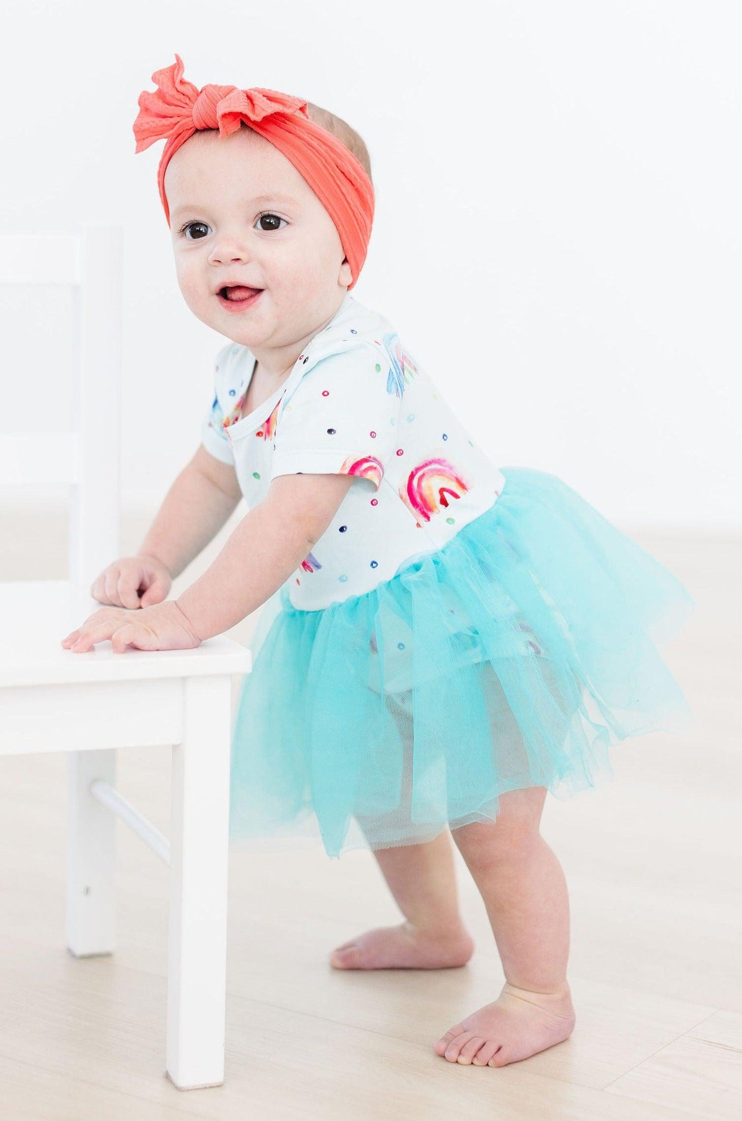 Rainbow Grooves Tutu Bodysuit Romper