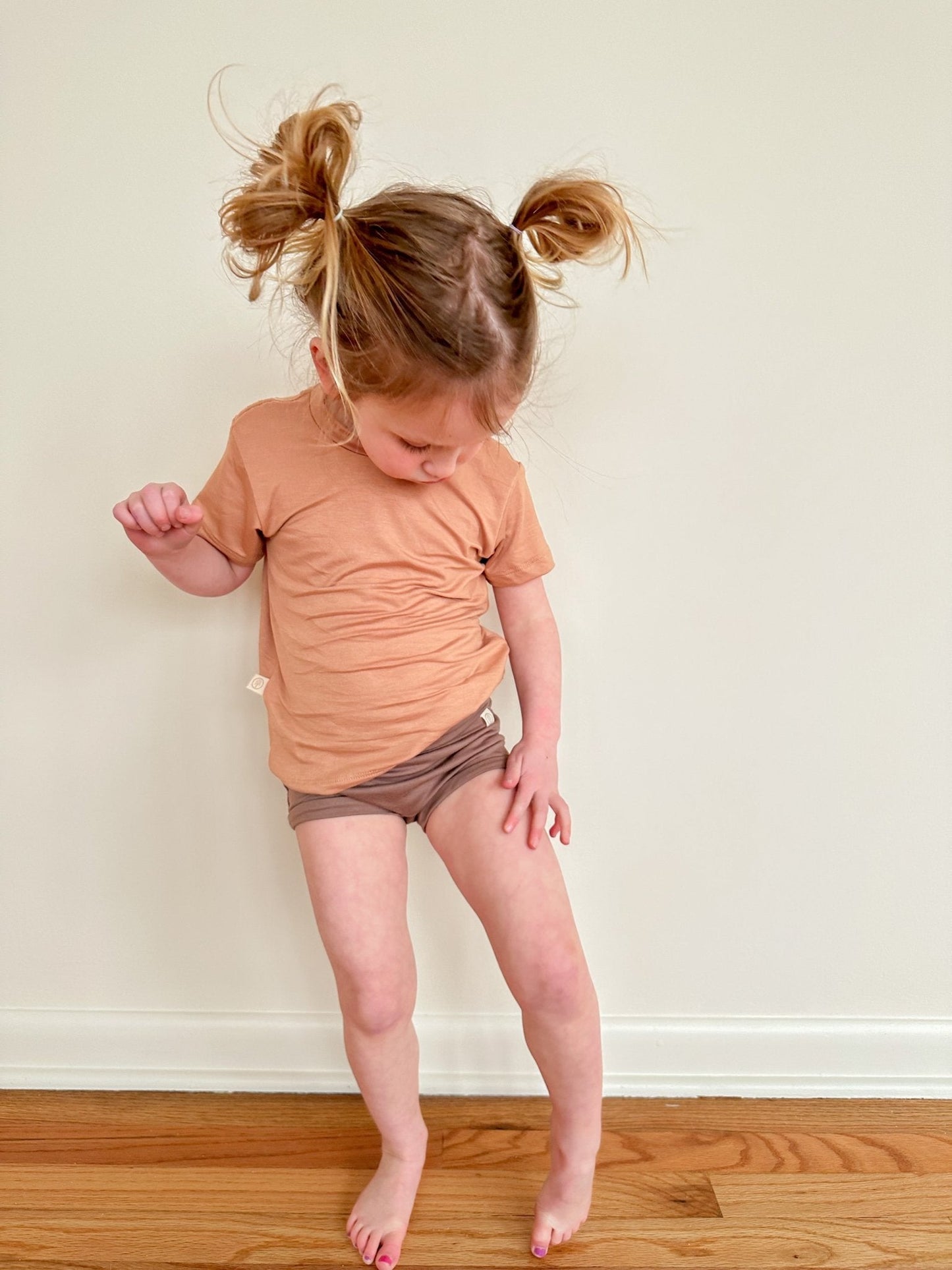 4/5T | Fold Over Bloomers | Mocha | Bamboo