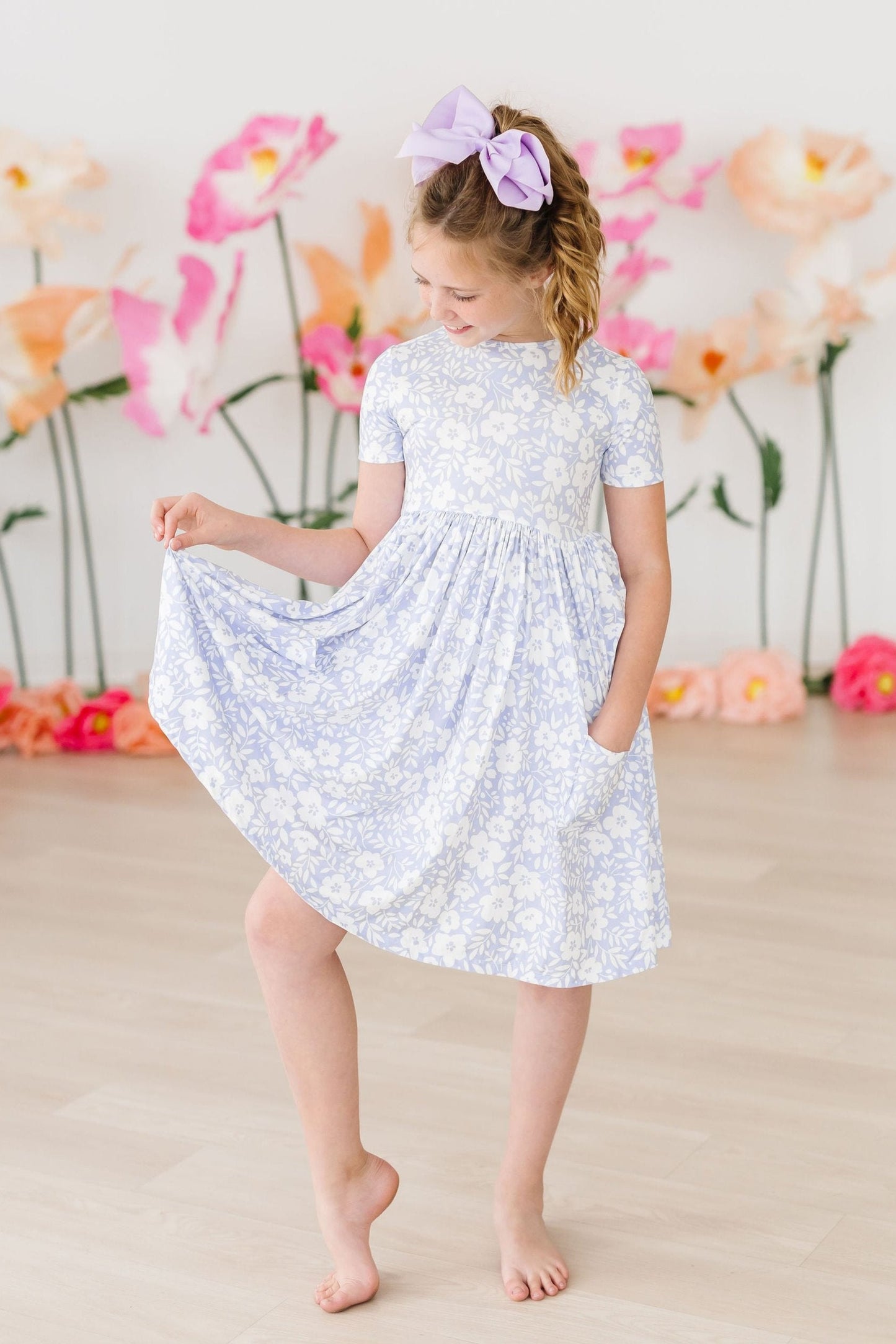 Blossom Bliss Floral S/S Pocket Twirl Dress