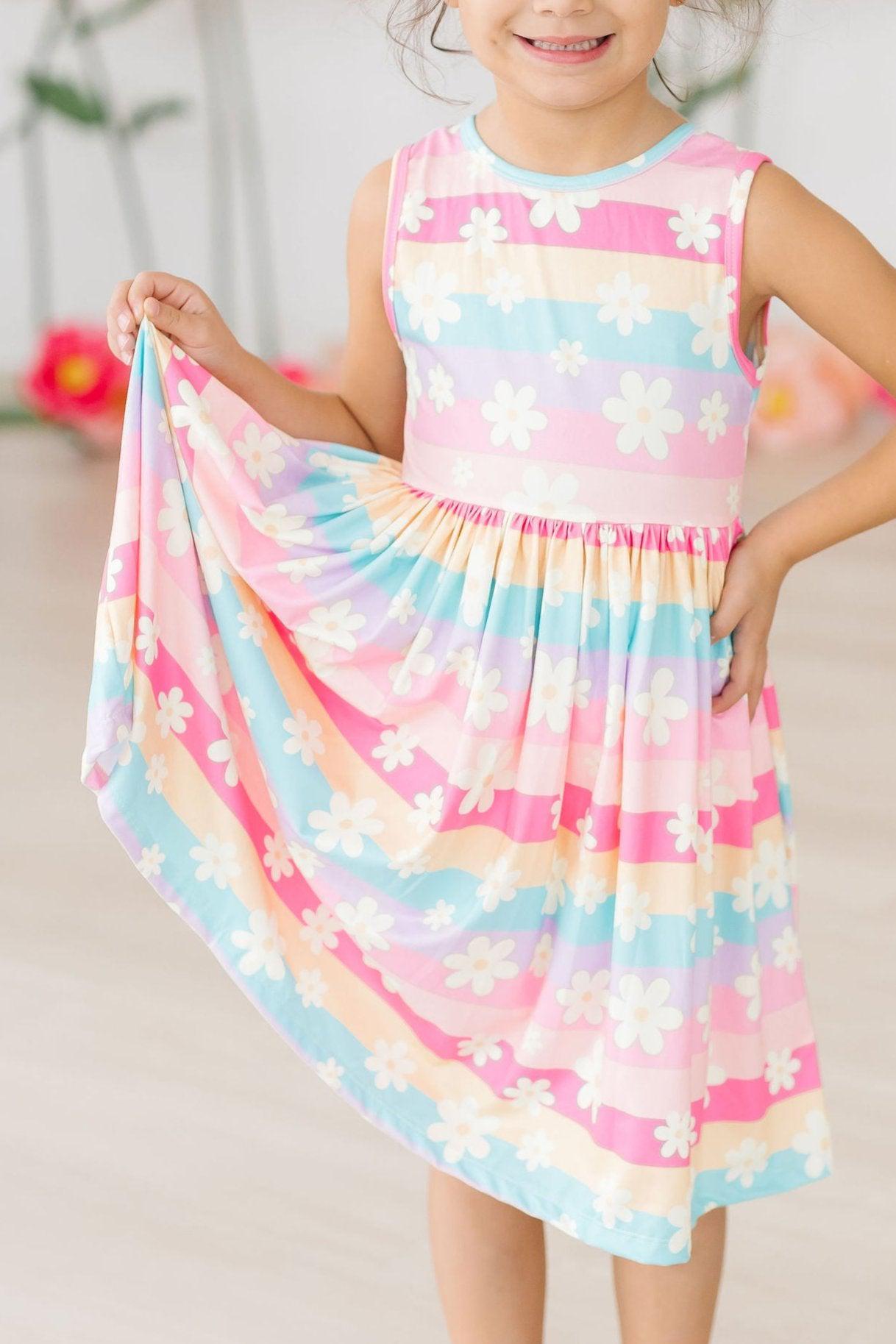Daisy Dreams Floral Tank Twirl Dress