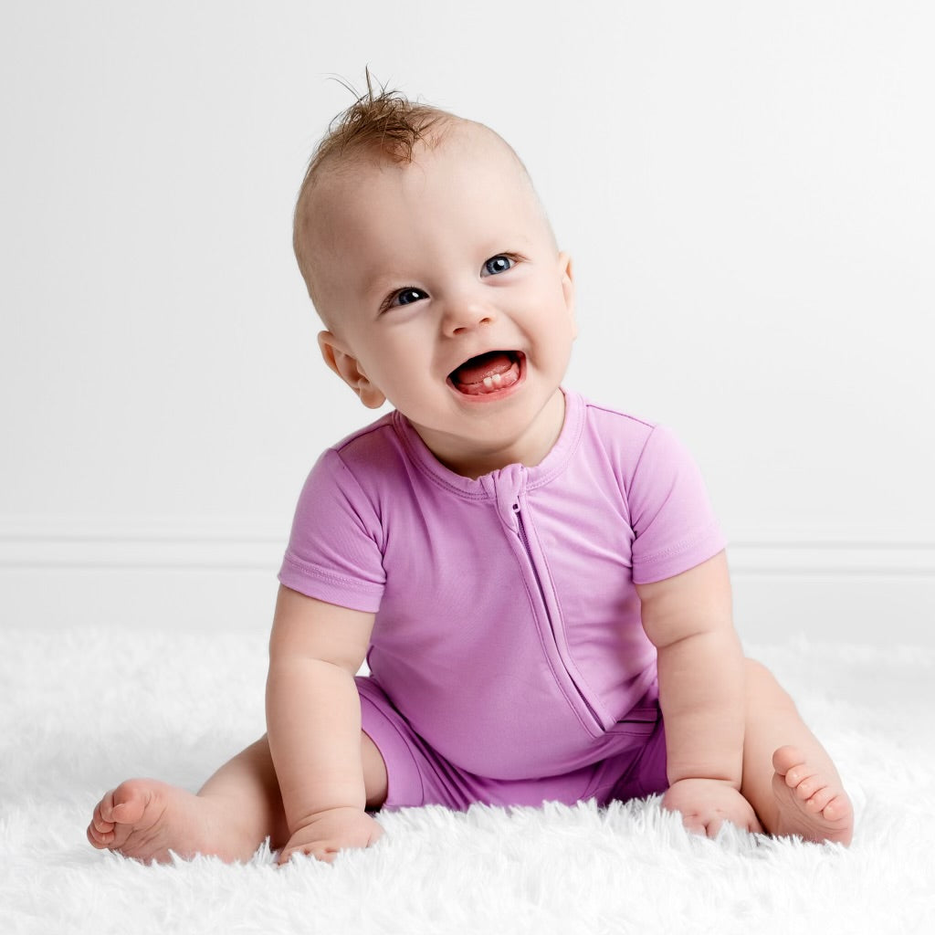 Lavender Haze Shorty Romper