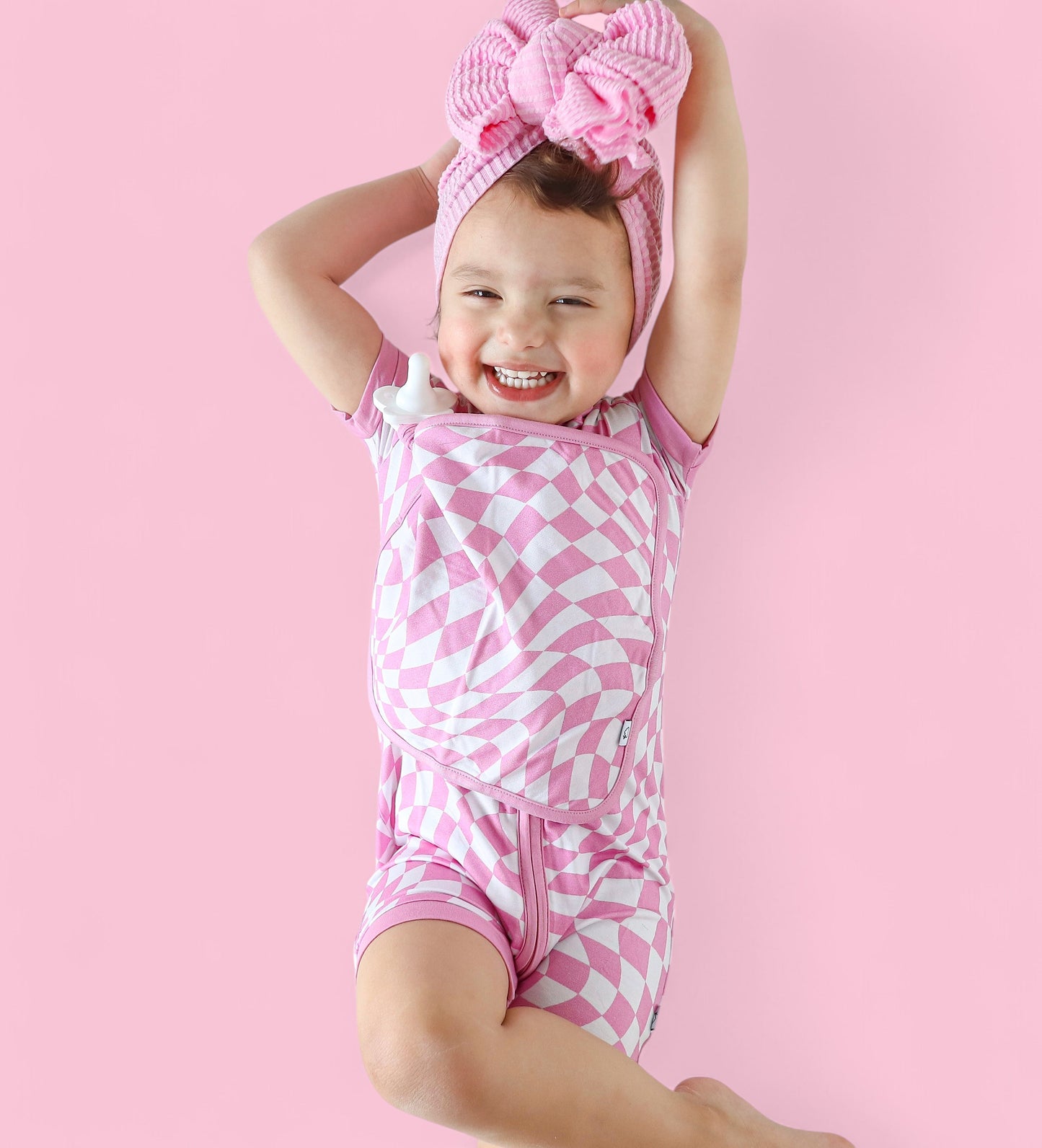 BUBBLEGUM WAVY CHECKERS DREAM SHORTIE