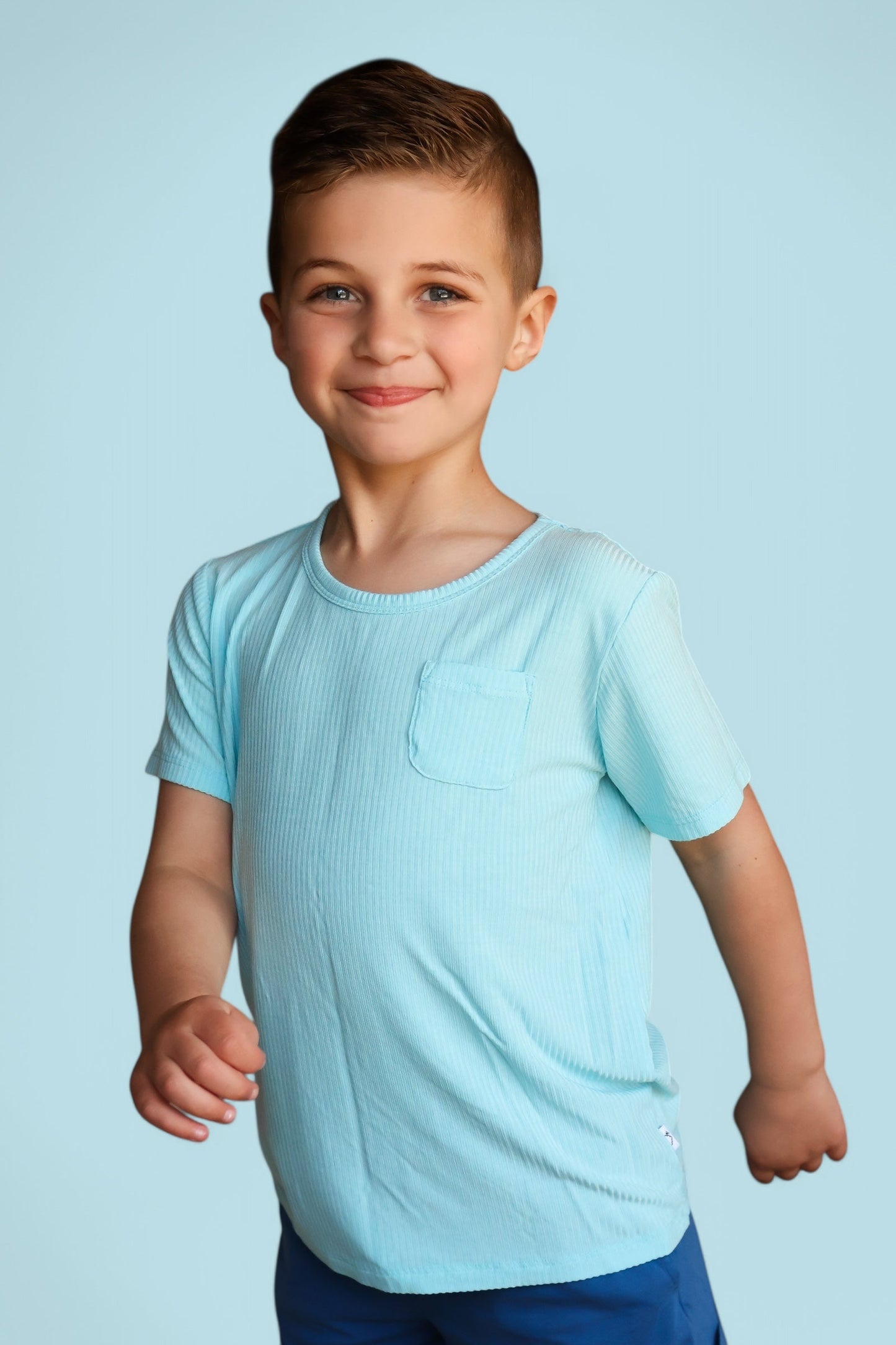 CAPRI BLUE RIB DREAM POCKET TEE