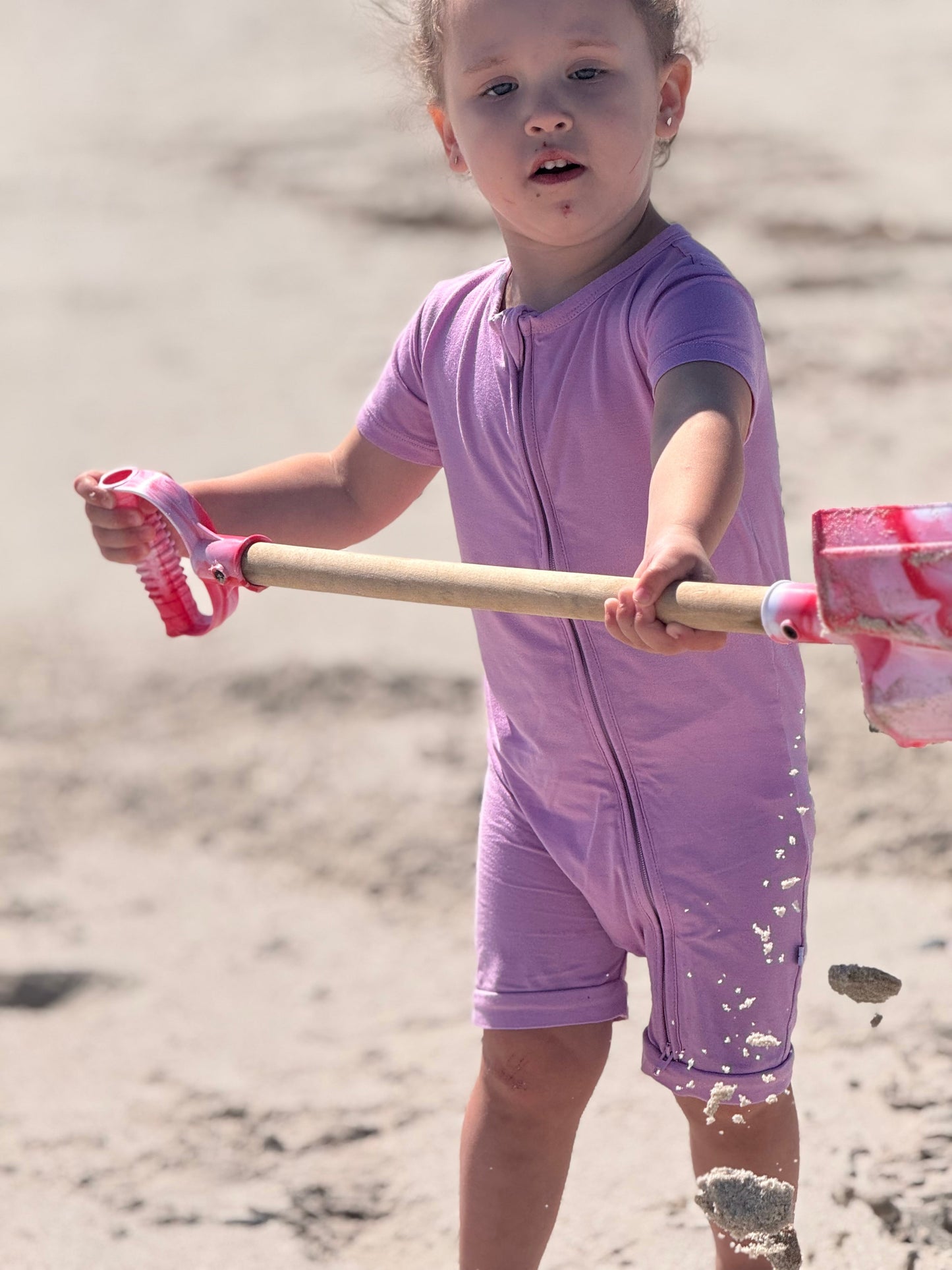 Lavender Haze Shorty Romper