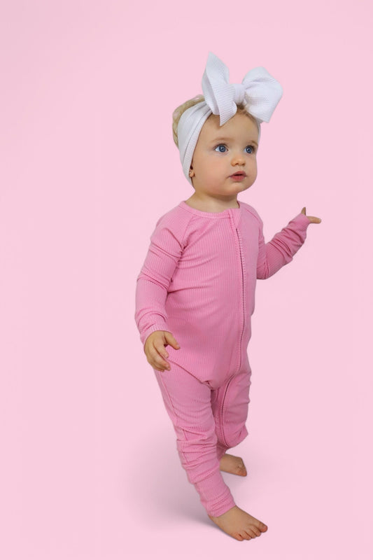 BELLA PINK RIB DREAM ROMPER