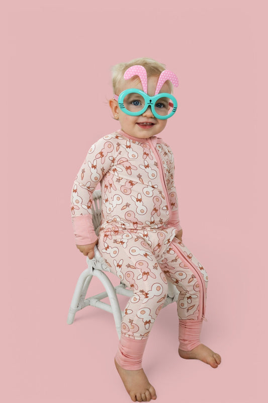 BUNNIES AND BOWS DREAM ZIPPER ROMPER