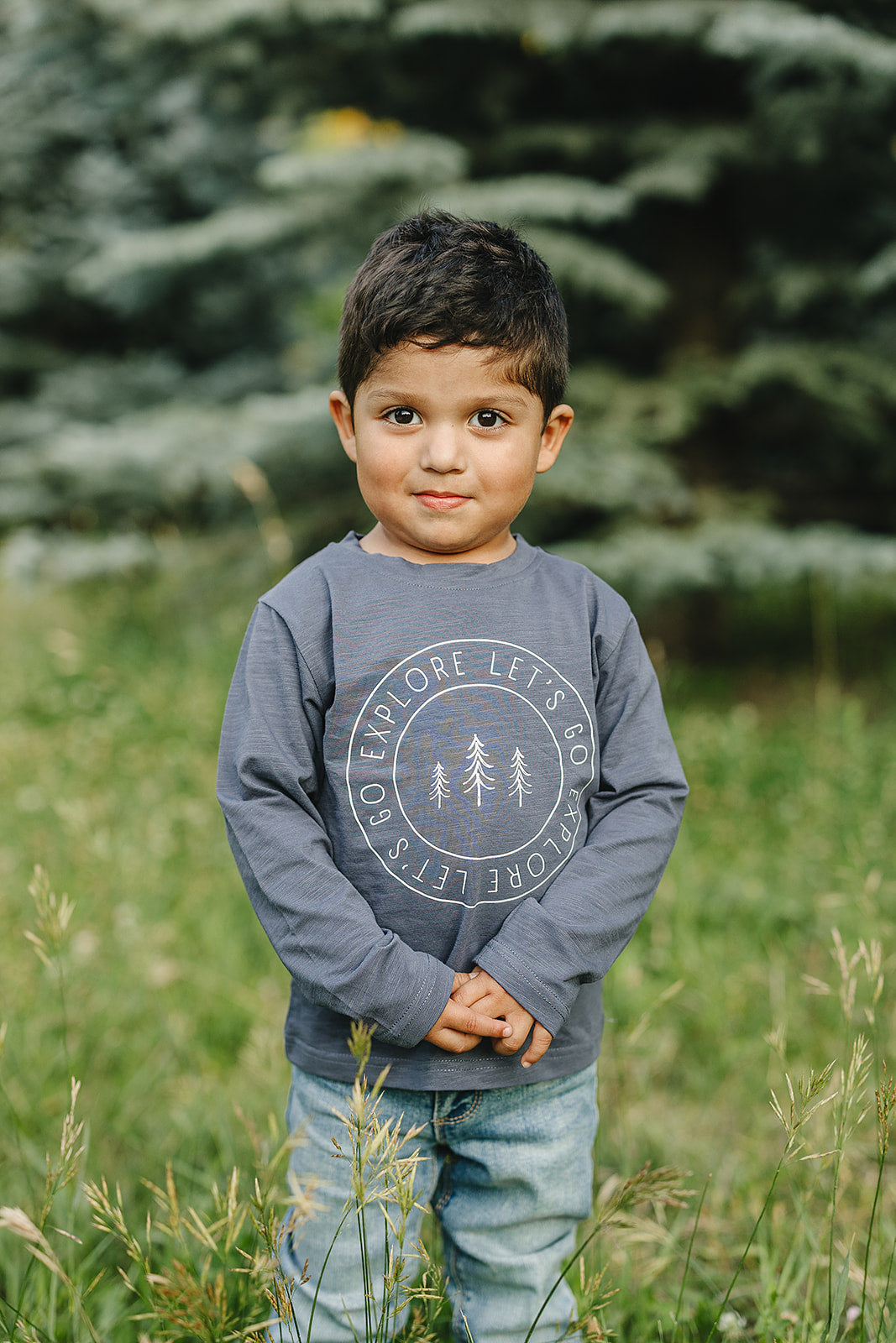 Explore Long Sleeve Cotton Tee Top