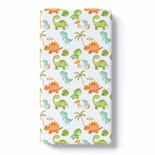 Fitted Crib Sheet - Dinosaurs