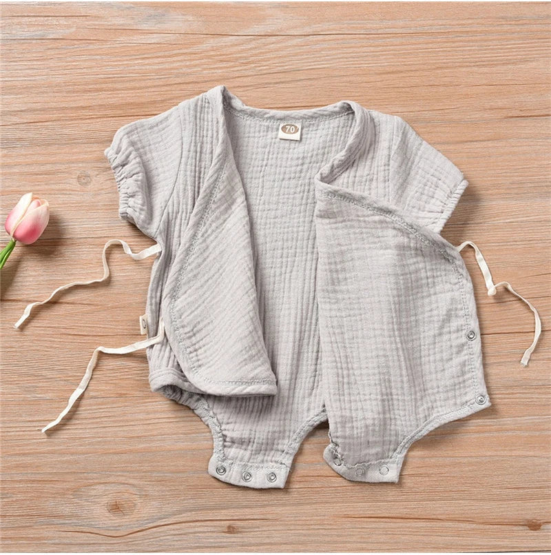 Newborn Muslin Kimono Bodysuit Romper