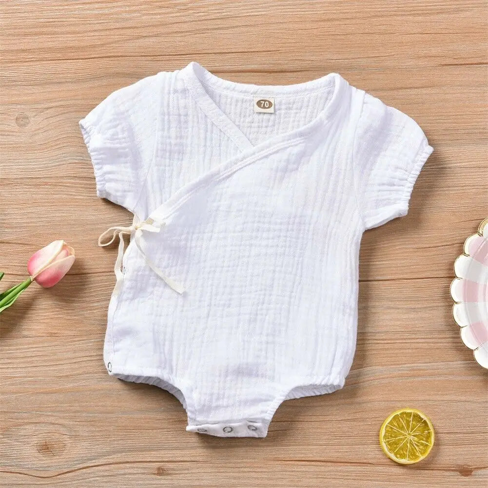 Newborn Muslin Kimono Bodysuit Romper