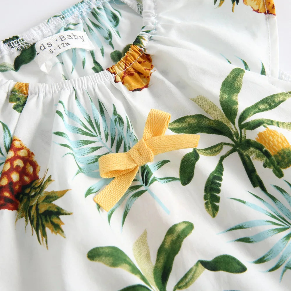 Tropical Sleeveless Bodysuit Romper