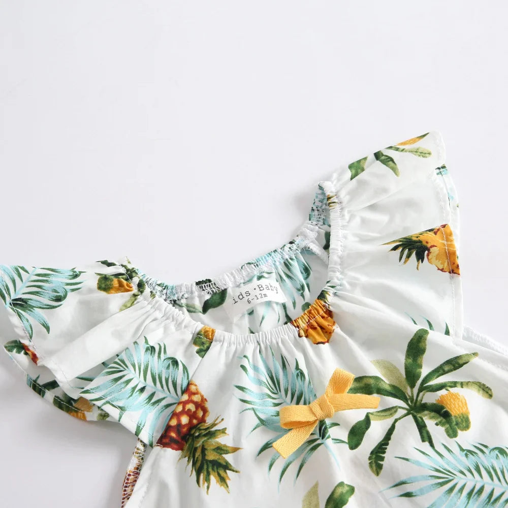 Tropical Sleeveless Bodysuit Romper