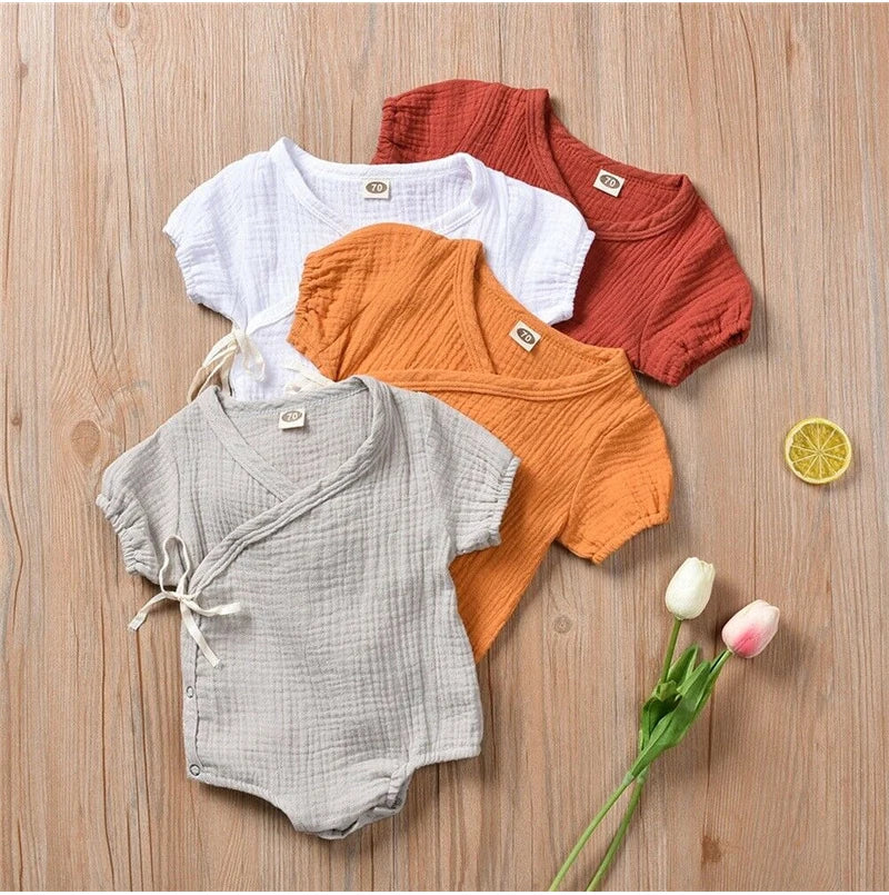 Newborn Muslin Kimono Bodysuit Romper