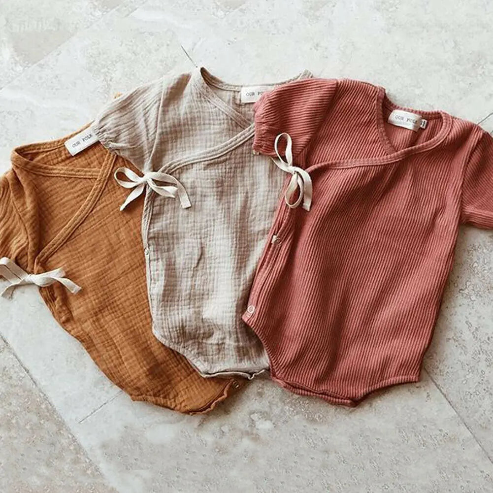 Newborn Muslin Kimono Bodysuit Romper