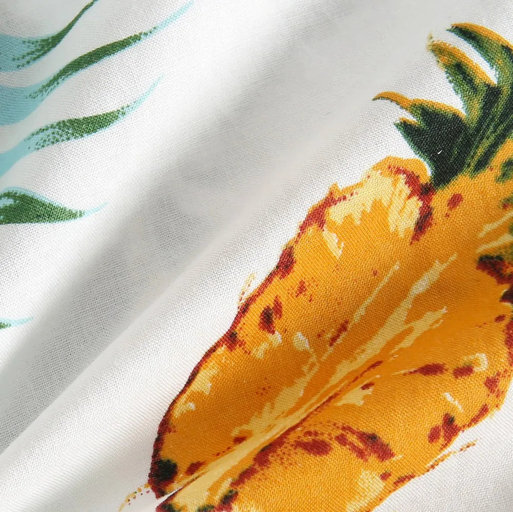 Tropical Sleeveless Bodysuit Romper