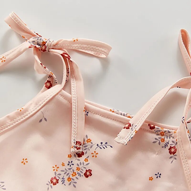 Ribbed Lemon Print Baby Swimsuits