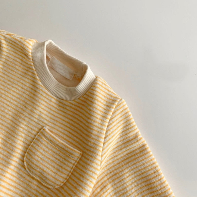 Thick Striped Sweater Jumpsuit Romper