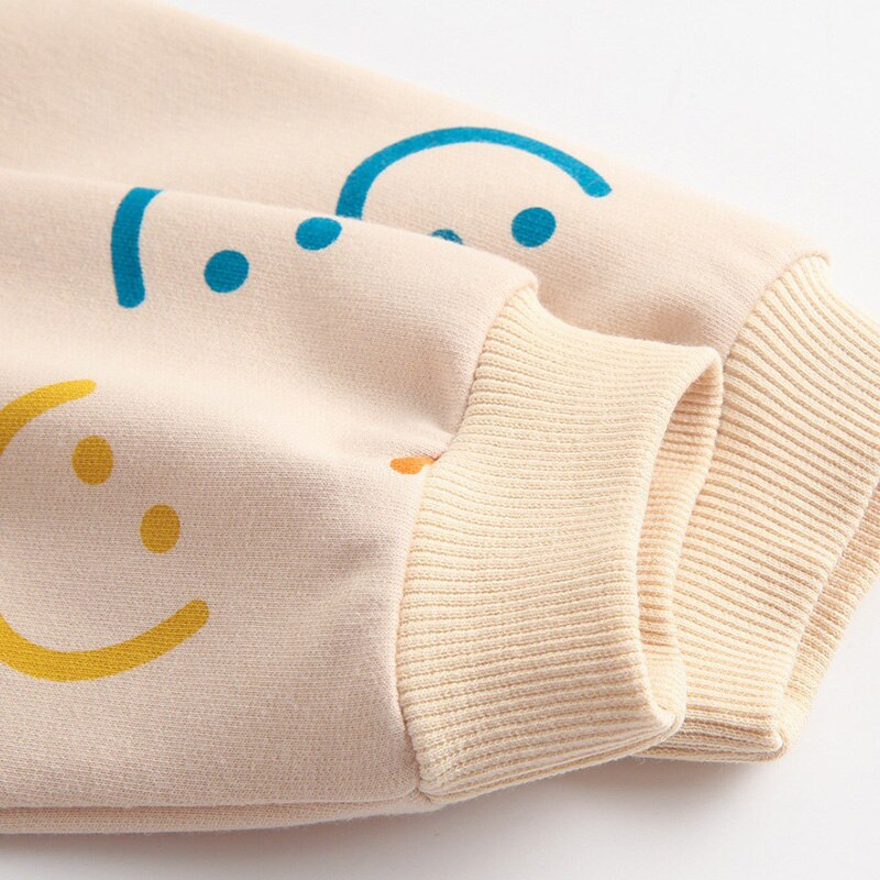 Mini Smile Cotton Bodysuit Romper With Headband