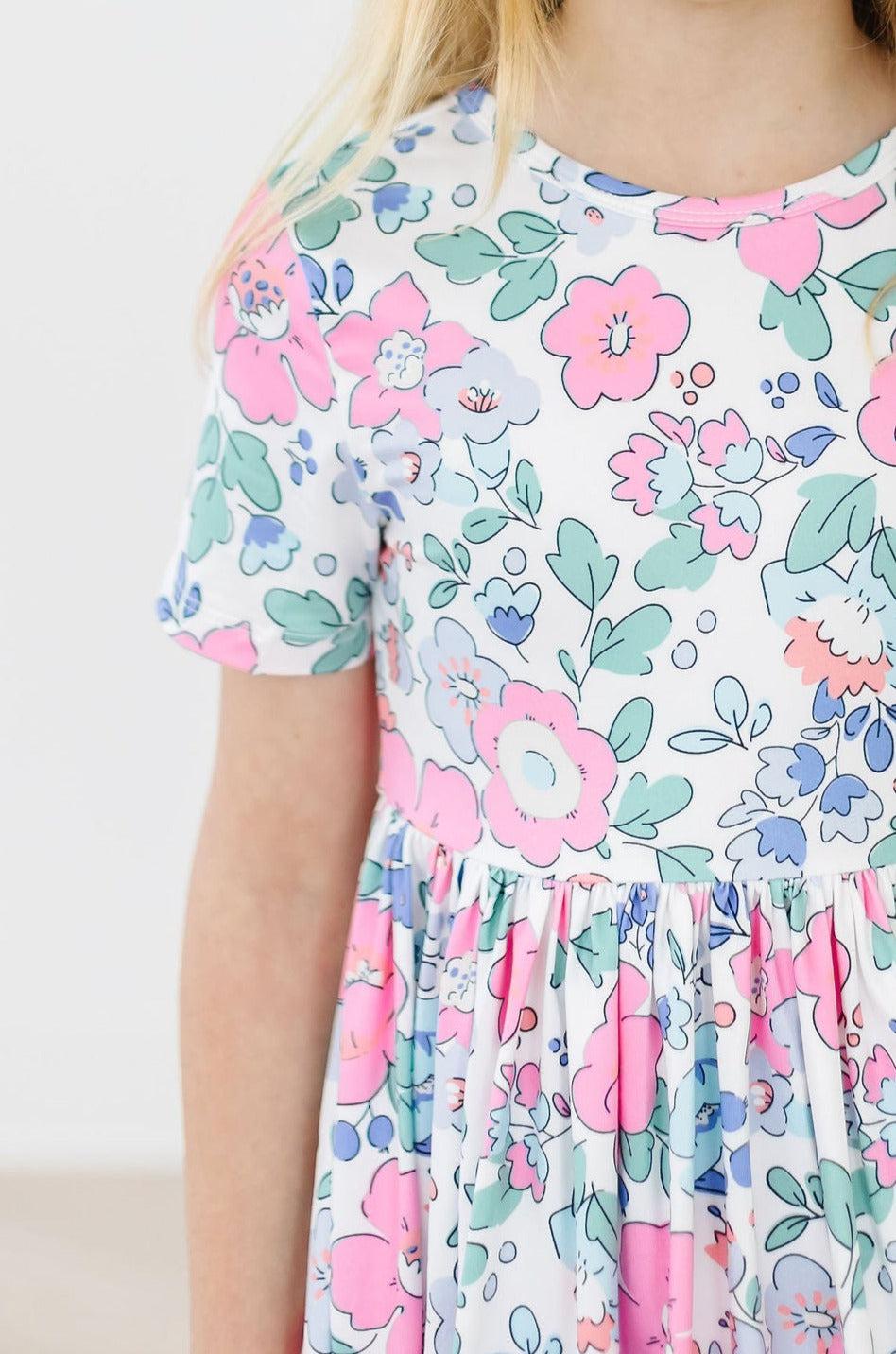 Hydrangea S/S Pocket Twirl Floral Dress