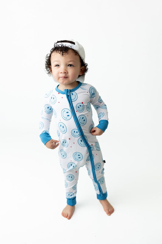 Patriotic Smiles - Zippy Zipper Romper