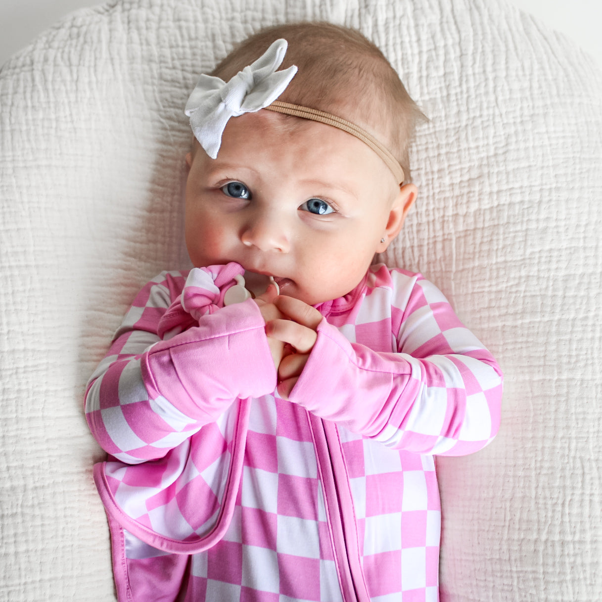 BUBBLEGUM CHECKERS DREAM ZIPPER ROMPER
