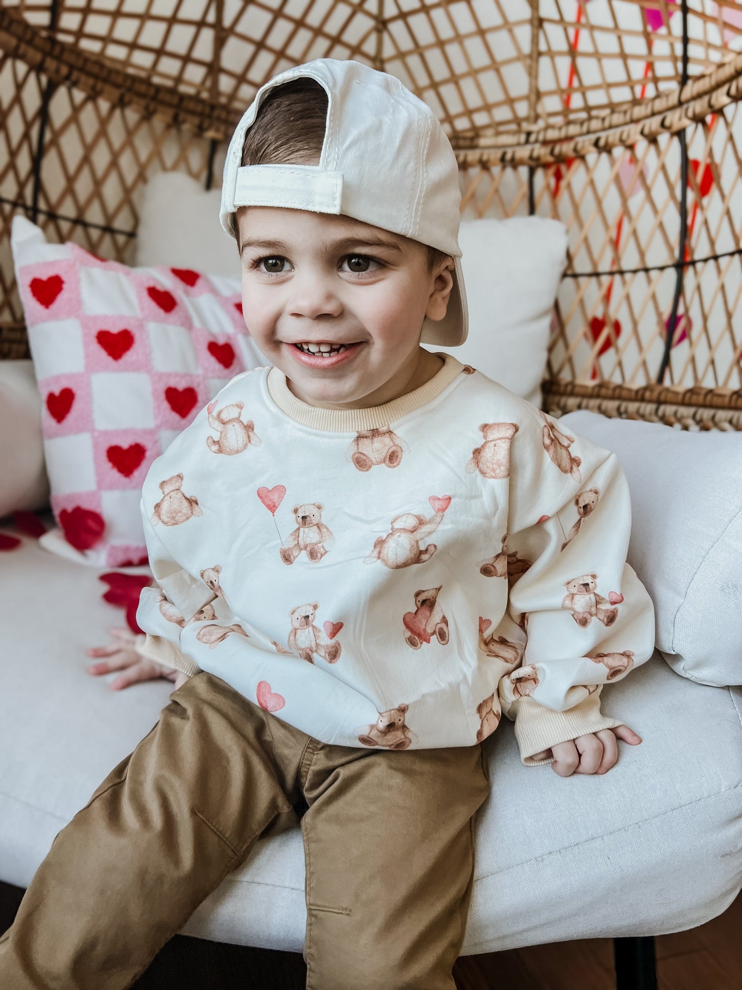 Teddy-Gram Crewneck Sweatshirt Top