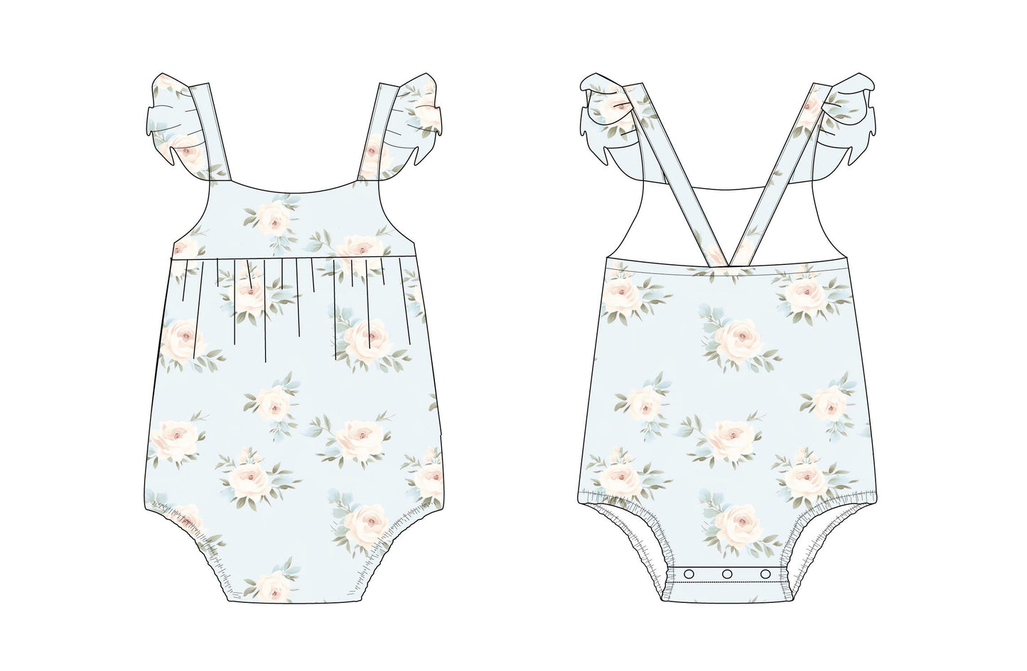 Cosette - Floral Bubble Romper