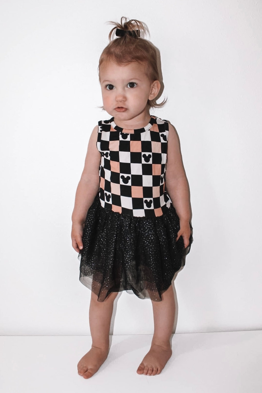 Mouse Checkers (black) | Tutu Bodysuit Romper Dress