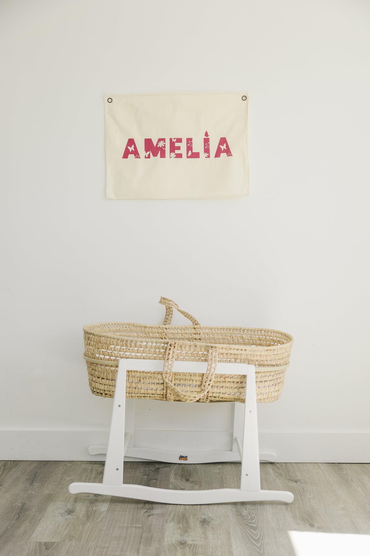 Custom Canvas Name Banner - Butterfly Font